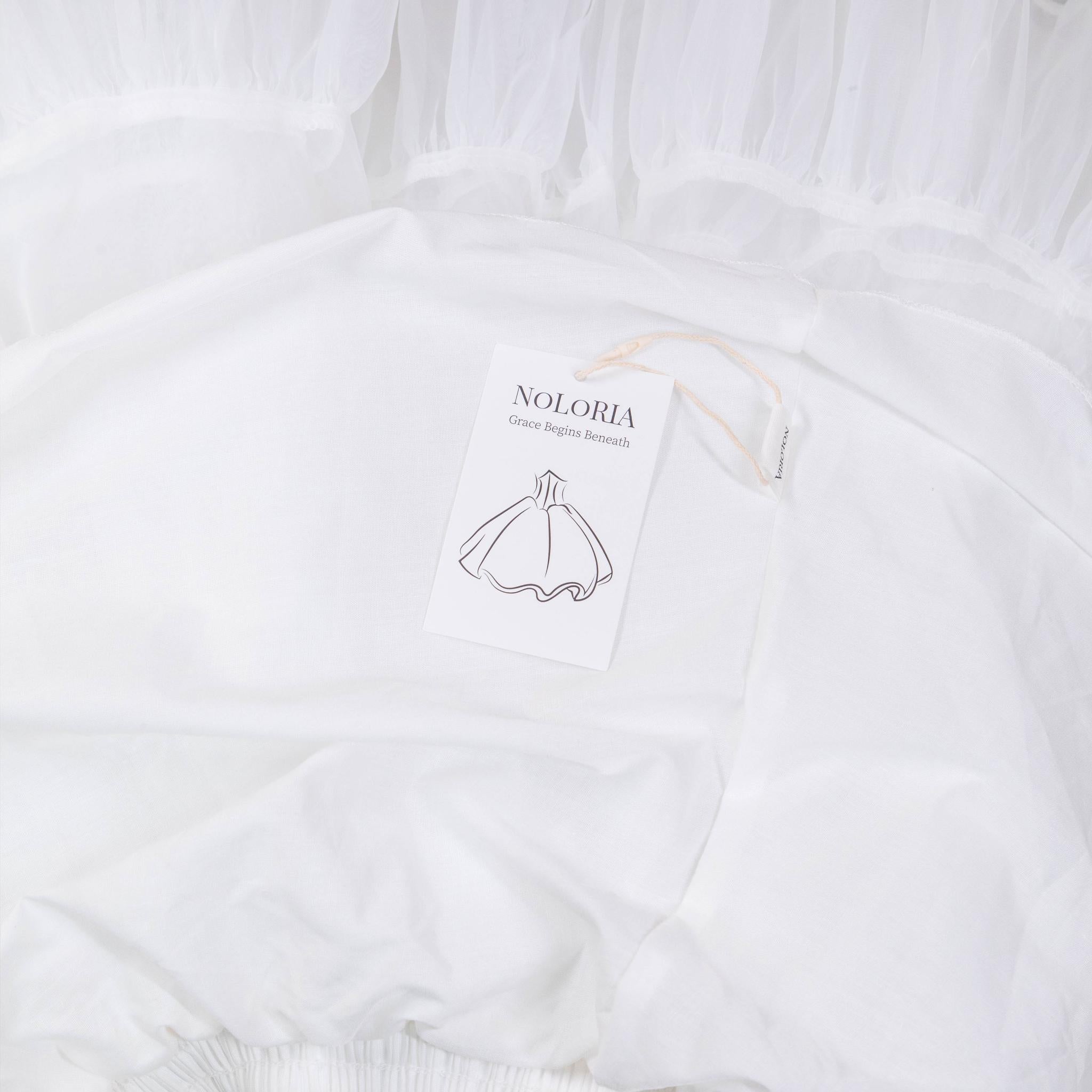 Noloria - Medium-High Volume Lolita White Puffy Petticoat, 17.7" (45 CM) - image 28
