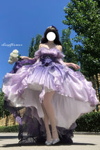 Purple Irregular Sweet Princess Lolita JSK Dress - image 2