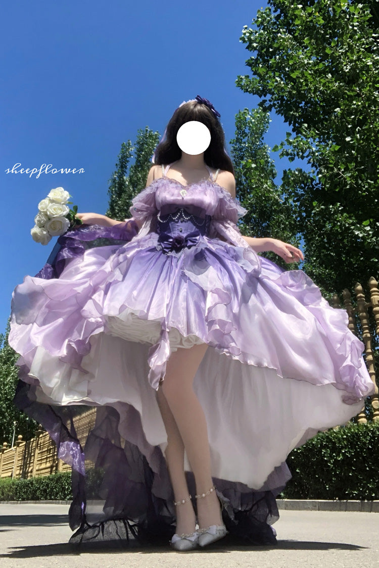 Purple Irregular Sweet Princess Lolita JSK Dress - image 2
