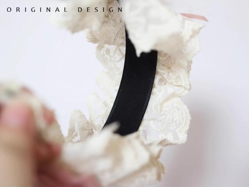 Satin Ballet Sweet Lolita Feather Bow Headdress - image 8