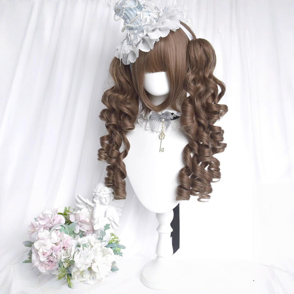 Doll-Like Lolita Wig with Detachable Curly Ponytails - image 3