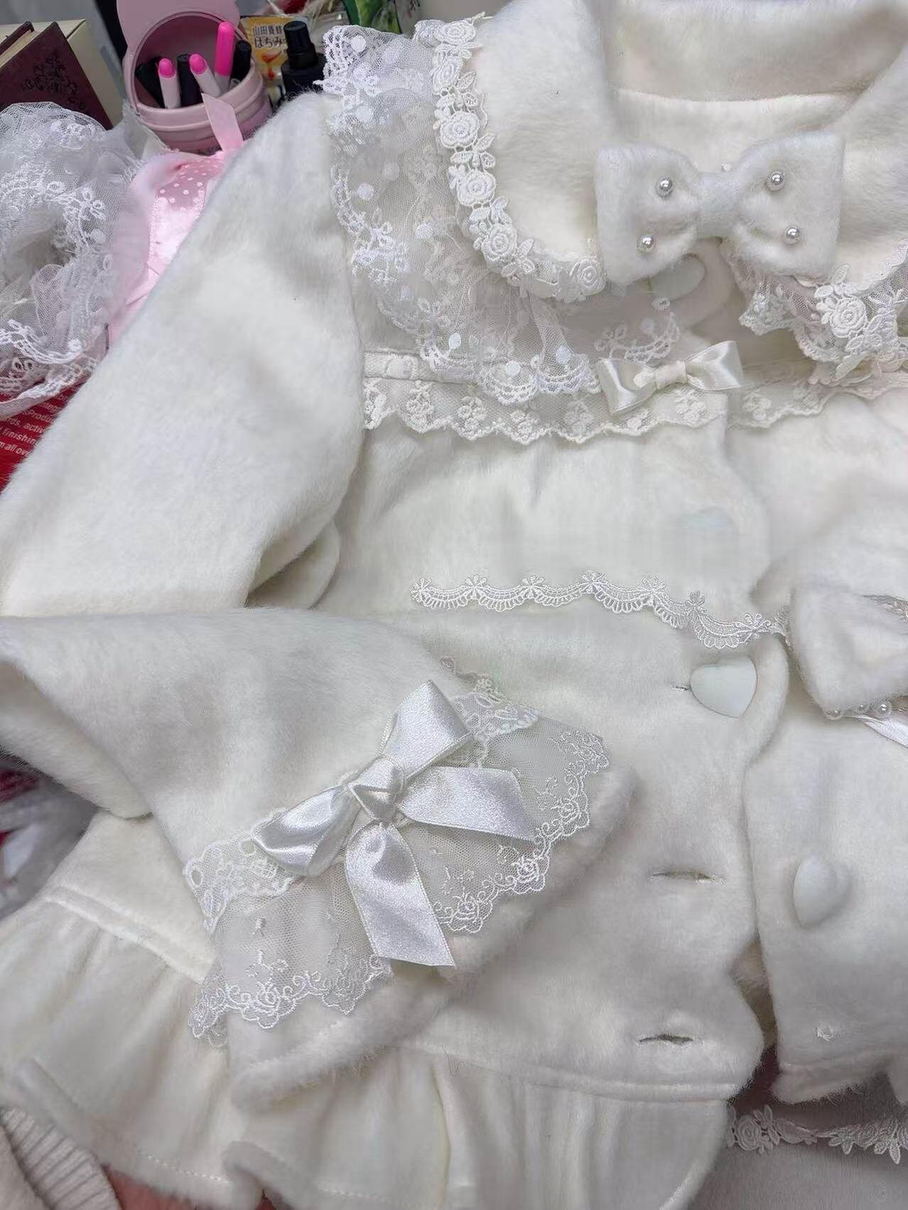 Petal Girl - Loose Sweet Lolita Coat, Detachable Bow - image 12