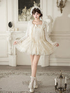 Boned Corset Waist Spaghetti Strap Tiered Lolita JSK Dress - image 8