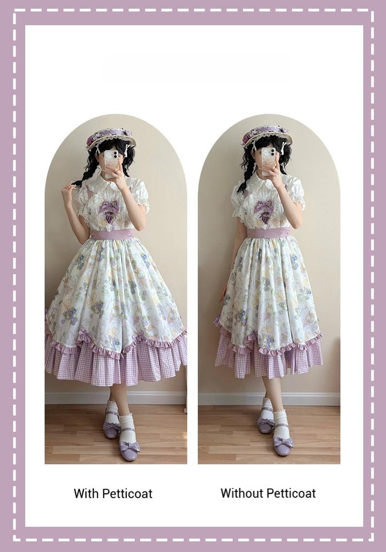 Blueberry Summer - Classic Lolita JSK Dress with Large Hem and Cotton Lining - image 15