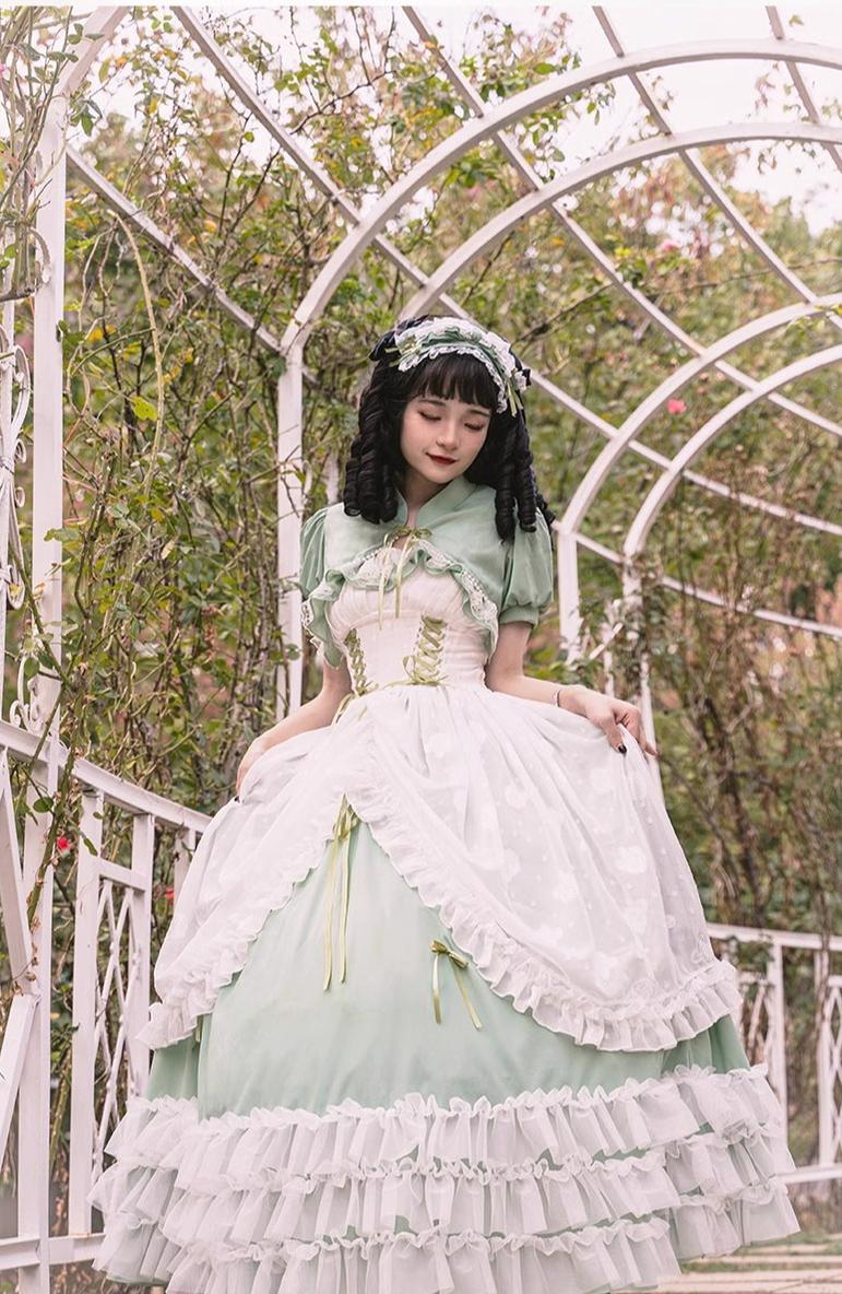 Toting Basil Plus Size Wedding Lolita Green Bridal JSK - image 11