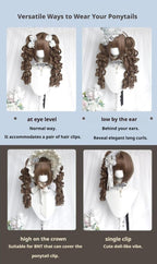 Doll-Like Lolita Wig with Detachable Curly Ponytails - image 5