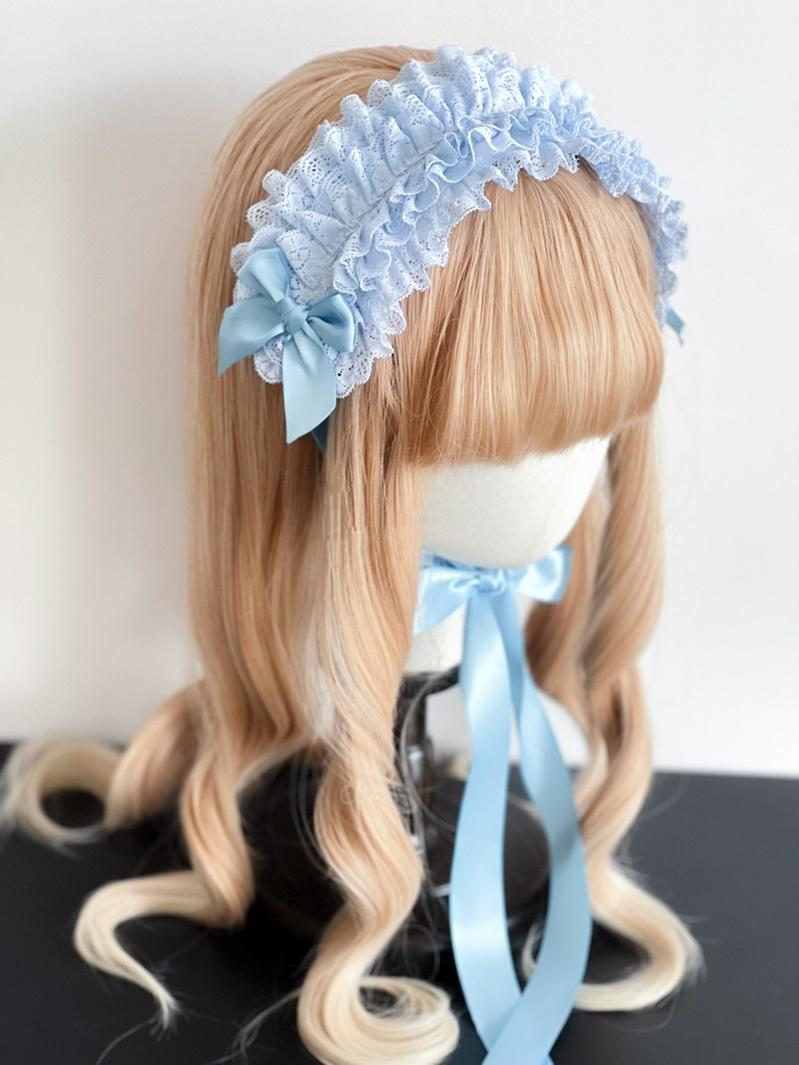 Customized Elegant Lolita Bow Lace KC Headdress - image 35
