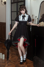 Rosalind - Gothic Maid Lolita Dress with Bow Tie - image 8