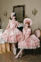 Satin Rose Sweet Lolita OP and JSK Dress Series and Accessories - image 2