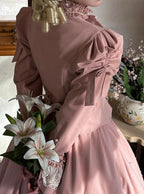Embroidered Classic Lolita OP Dress, Lace Trim Shirt and Accessories - image 13