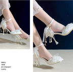 Lace Bridal Lolita Wedding Heels - image 9