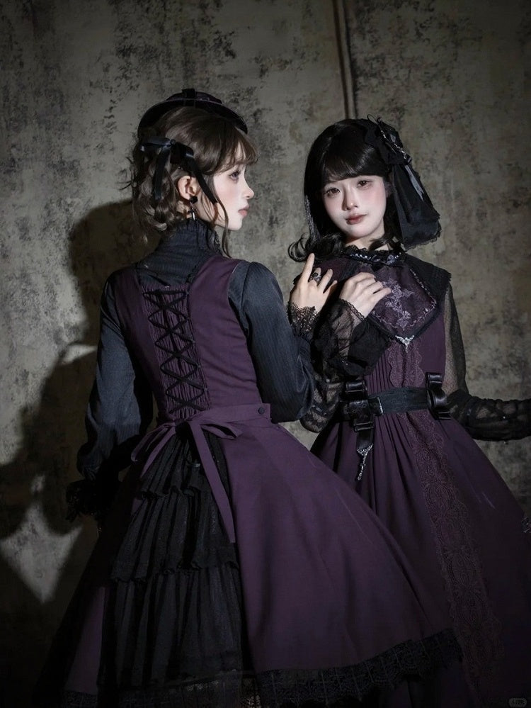 Purple Gothic JSK with Back Slit Skirt - image 7
