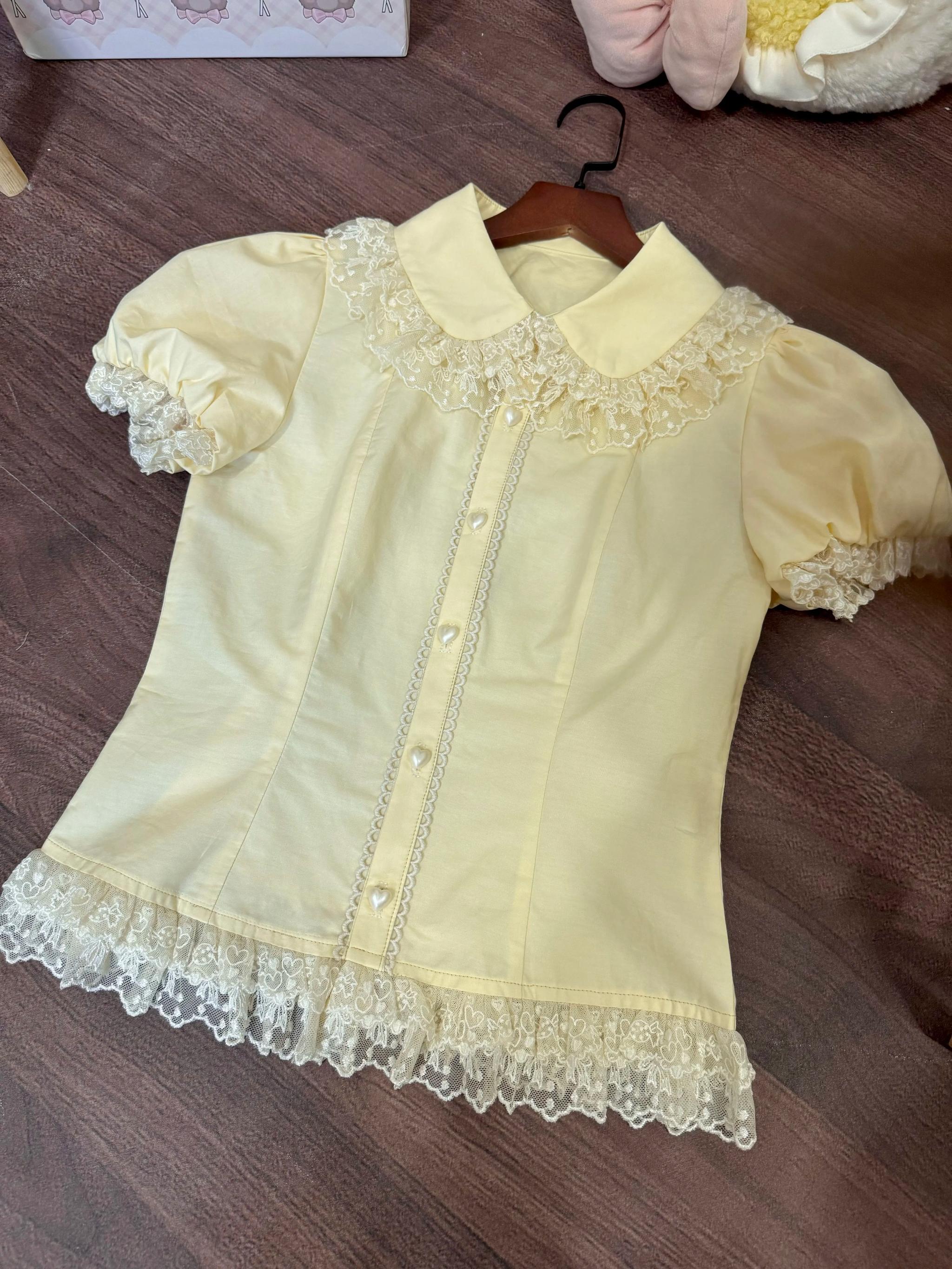 Showa Dessert Showcase - Kawaii Lolita JSK/Salopette Dress Suit, Pudding-Inspired - image 40