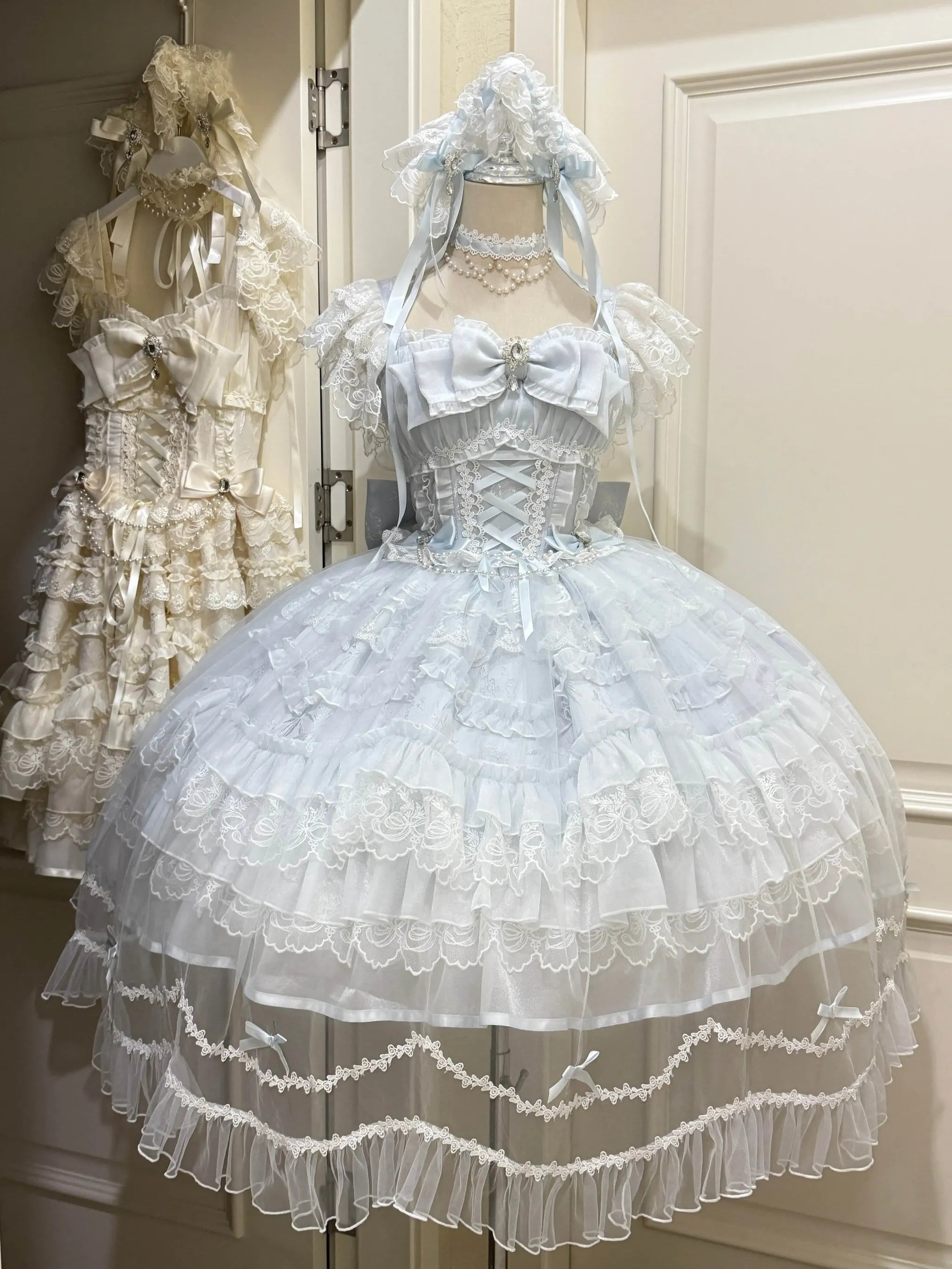 Eternal Vow - Wedding Lolita JSK, Detachable Overlay - image 30