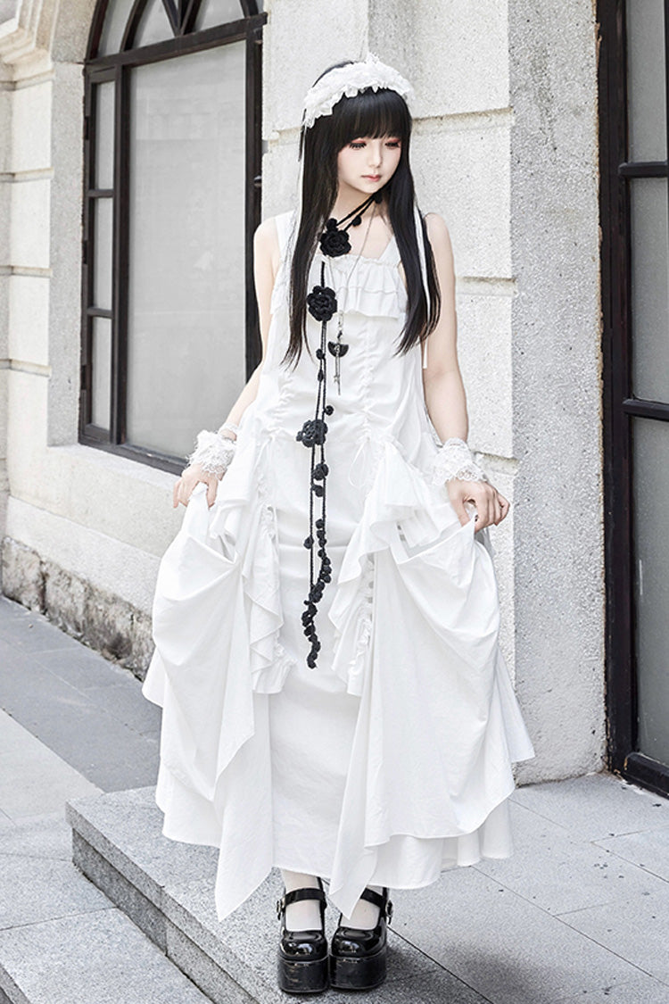 Dream Gothic Lolita Strap Dress in White - image 1