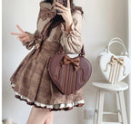 Heart of Violin - PU Classic Lolita Heart Shaped Bag, Violin and Bow Detail - image 6