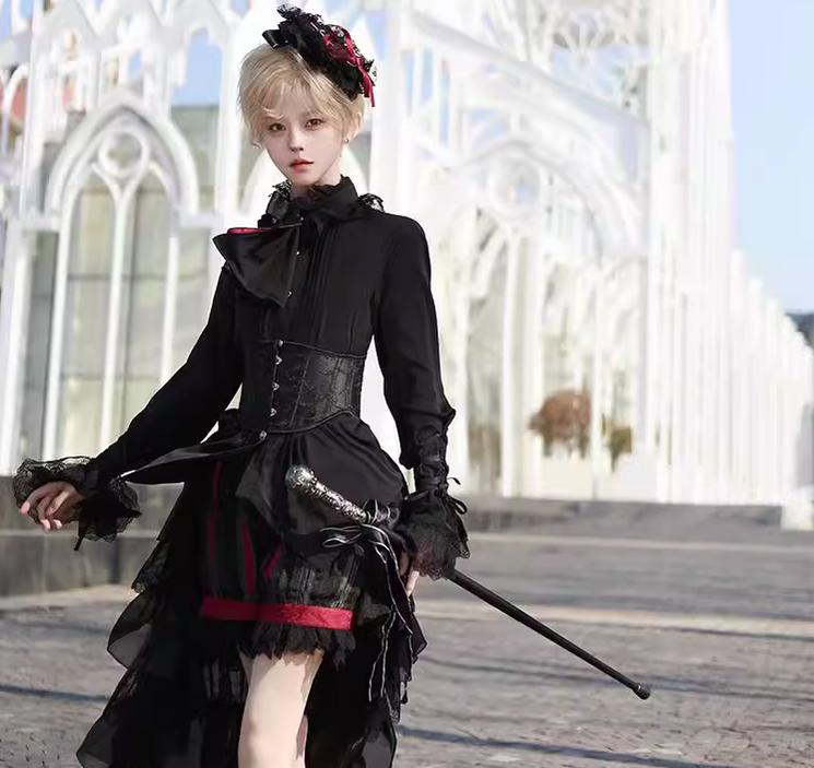 Coffin of Pilgrimage - Medieval European Ouji Lolita Shirt & Pants Suit - image 16