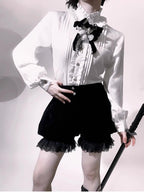 Erosion Heart F-Type - Ouji Lolita Suit Black Velvet Shorts and Skirt - image 28