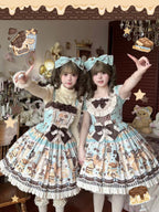 Chocolate Cake Party Honey Cat Print Sweet Lolita JSK - image 6