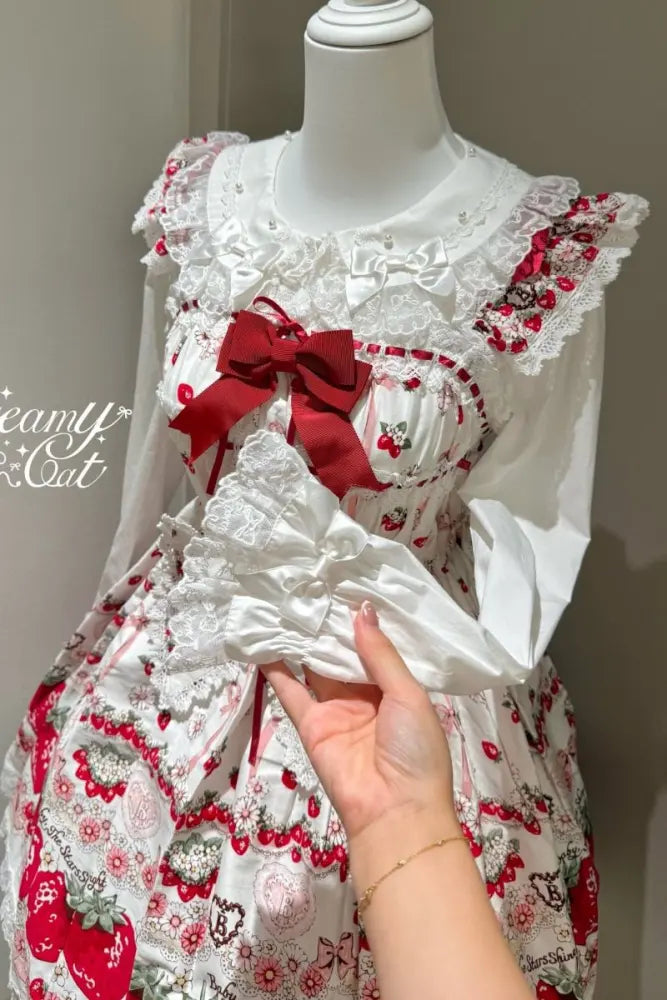 Lacework Frill Cotton Old School Lolita Blouse - image 14