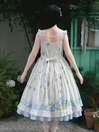 Blue Forget-Me-Not Floral Sweet Lolita JSK - image 5