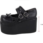 Angelic Imprint - Punk Lolita Shoes High Platform Shoes with Bow - image 6