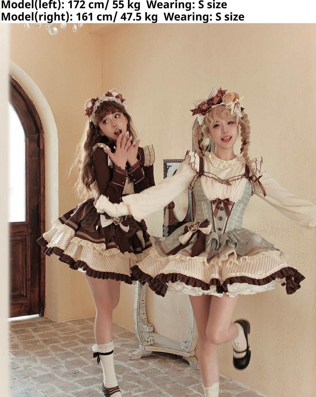 Thin Choco - Sweet Lolita Petite JSK Puffy Mini Dress KC - image 12