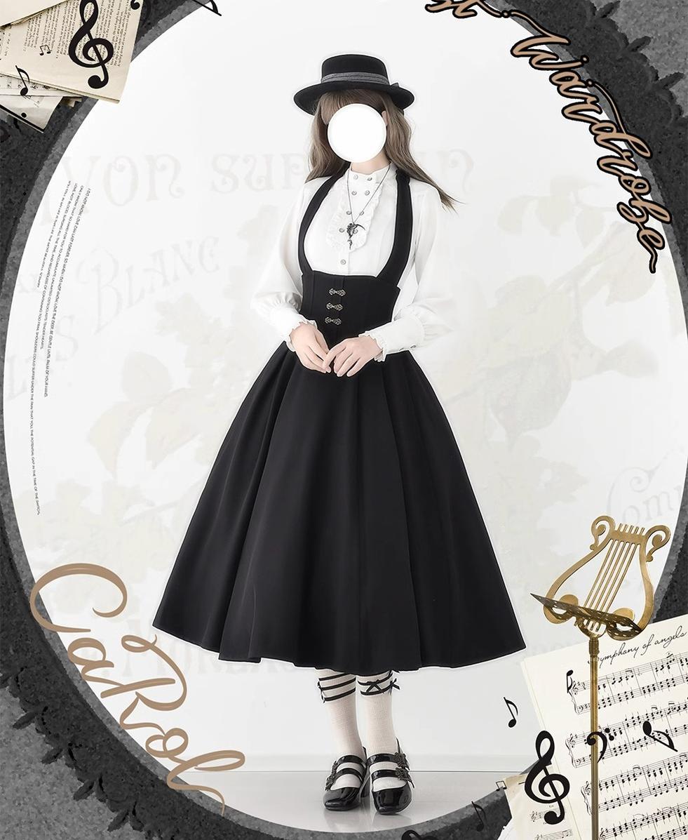 Vintage Lolita Fishbone Halter Skirt and Autumn Jacket - image 21