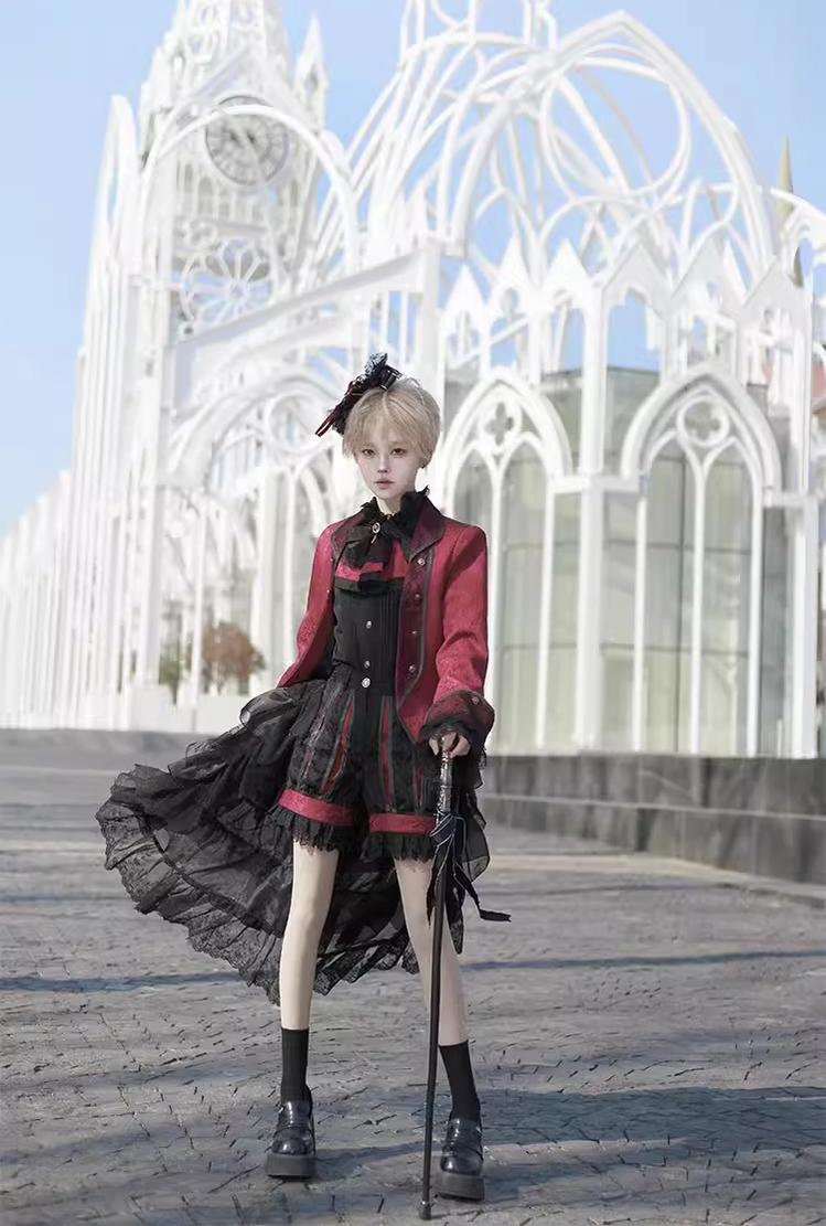 Coffin of Pilgrimage - Medieval European Ouji Lolita Shirt & Pants Suit - image 11