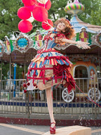 Bunny Circus Embroidery - Sweet Lolita JSK Dress and Detachable Puff Sleeves - image 6