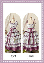 Blueberry Midsummer - Country Lolita Tiered JSK, Blueberry Print - image 17