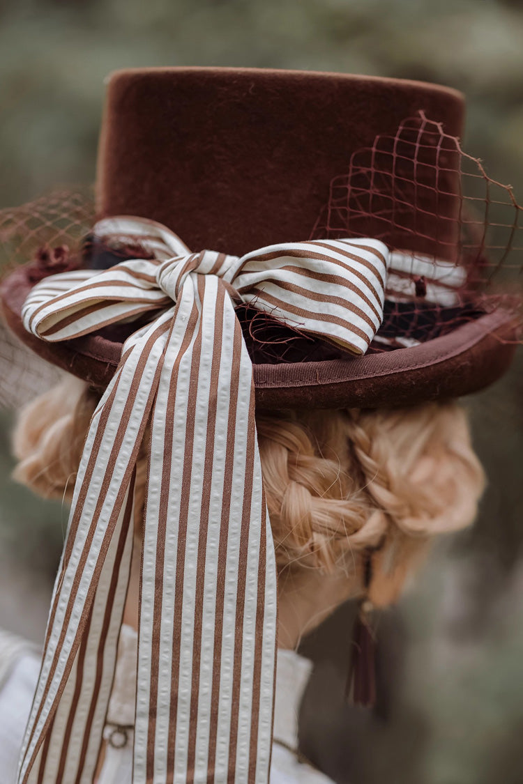 Victorian Style Bowknot Mesh Classic Vintage Ouji Lolita Hat - image 4