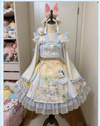 Laurel - Kawaii Han Lolita Jumper Dress Rabbit Print and Accessories - image 20
