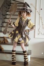 Witch and Paradise - Short Sleeves Ruffle Bowknot Sweet Japanese Halloween Lolita Dress Vest Set - image 6