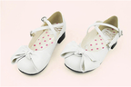 Bow and Low Heel Cross Band Lolita Leather Shoes - image 17