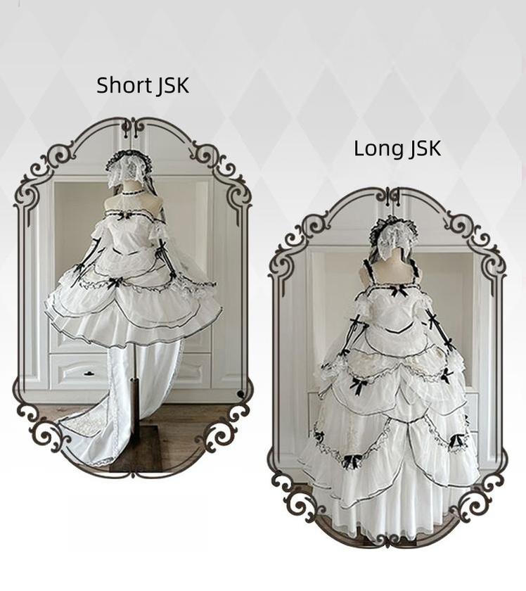 Layered Poem Wedding Sweet Plus Size Lolita JSK Dress Set - image 22