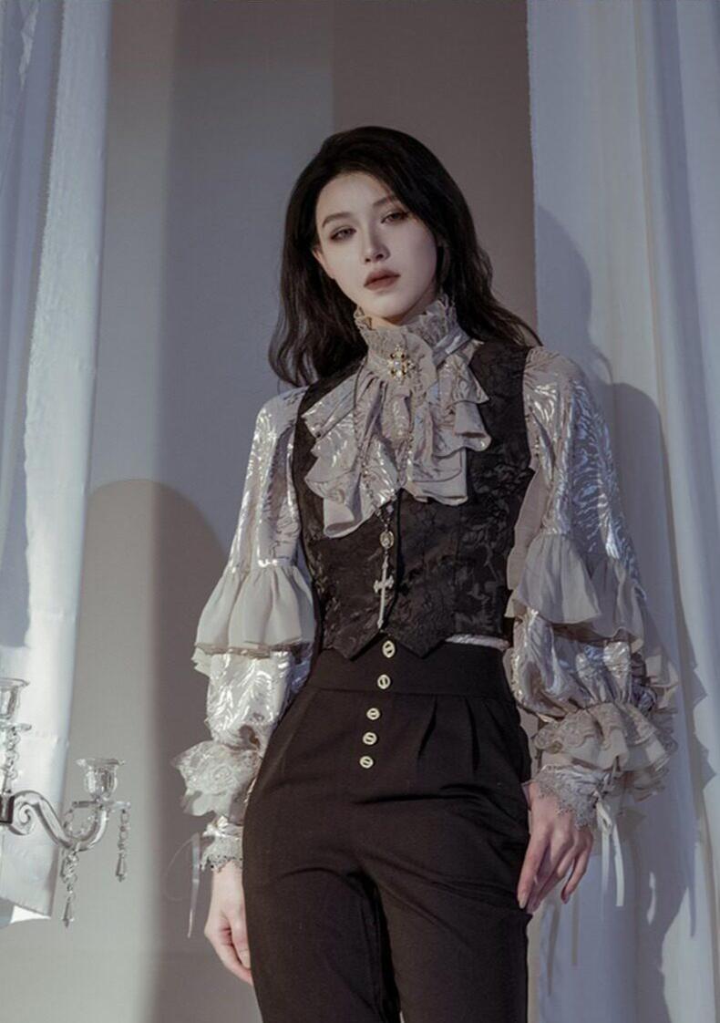 Dragon Bone Cemetery - Gothic Lolita Long Sleeve Blouse - image 41