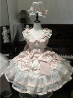 Pink Rabbit Ear Lolita JSK Dress, KC and Train Full Set - image 1