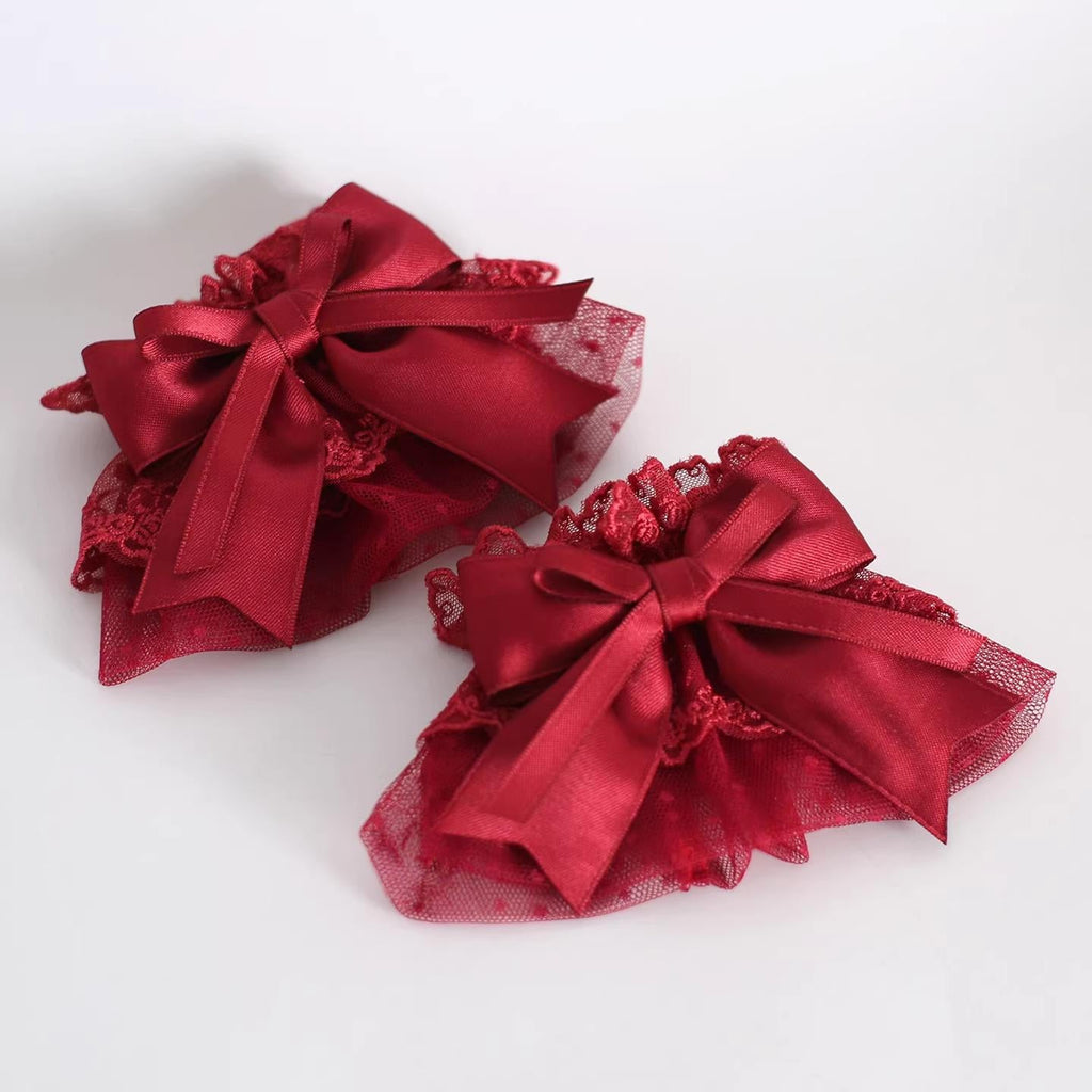 Dark Red Gothic Lolita Headdresses and Floral Veils - image 3