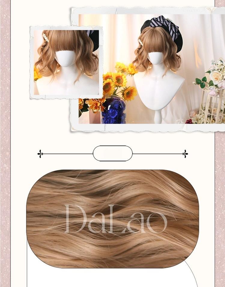Kawaii Short Curly Lolita Wig with Bangs - image 7