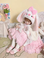 Bunny Milk Candy - Kawaii Lolita Flat Shoes, 3D Bunny Ear Bow - image 7