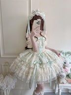Ribbons of Love Sweet Lolita Tiered JSK Dress - image 3
