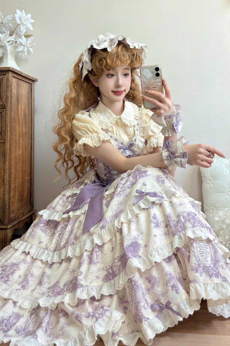 Grape Moon Almanac - Adjustable-Length Sweet Lolita JSK Dress - image 8