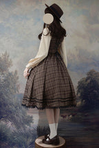 Poem of Greina - Classic Lolita JSK Dress in Brown - image 3