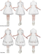 Ghost Orchid - Gothic Lolita OP Dress, Embroidered Cross - image 13
