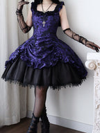 Purple Lace Trim JSK Gothic Lily - Miss Point - image 3
