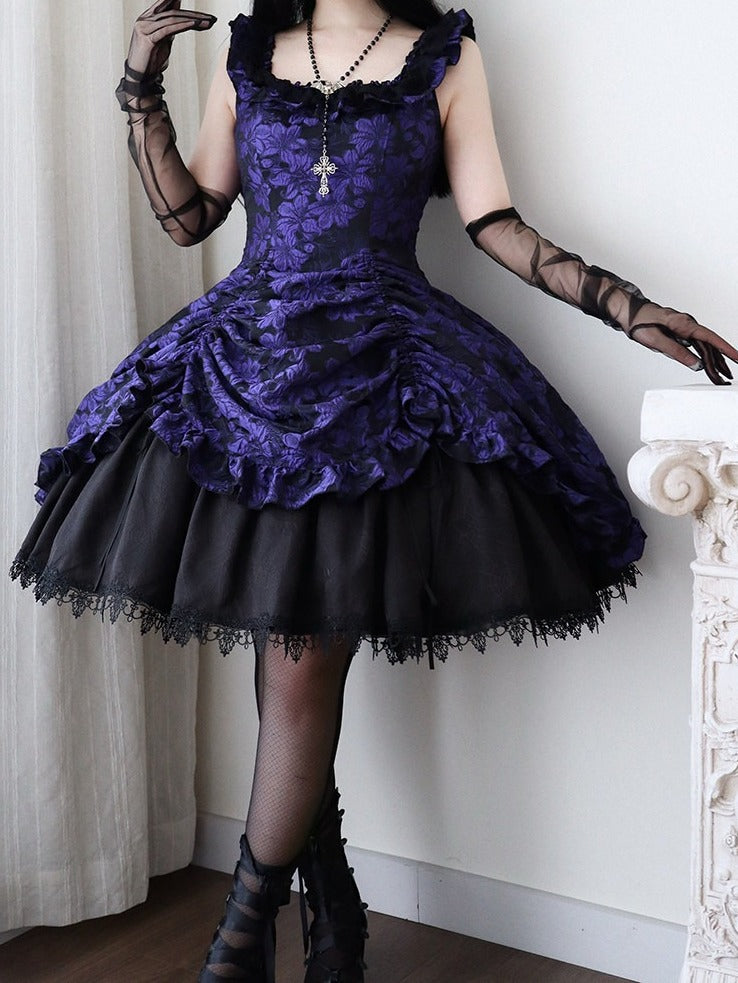 Purple Lace Trim JSK Gothic Lily - Miss Point - image 3