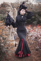 Lorelei Gothic Lolita Jacquard Mermaid Maxi Skirt in 3 Colors - image 2