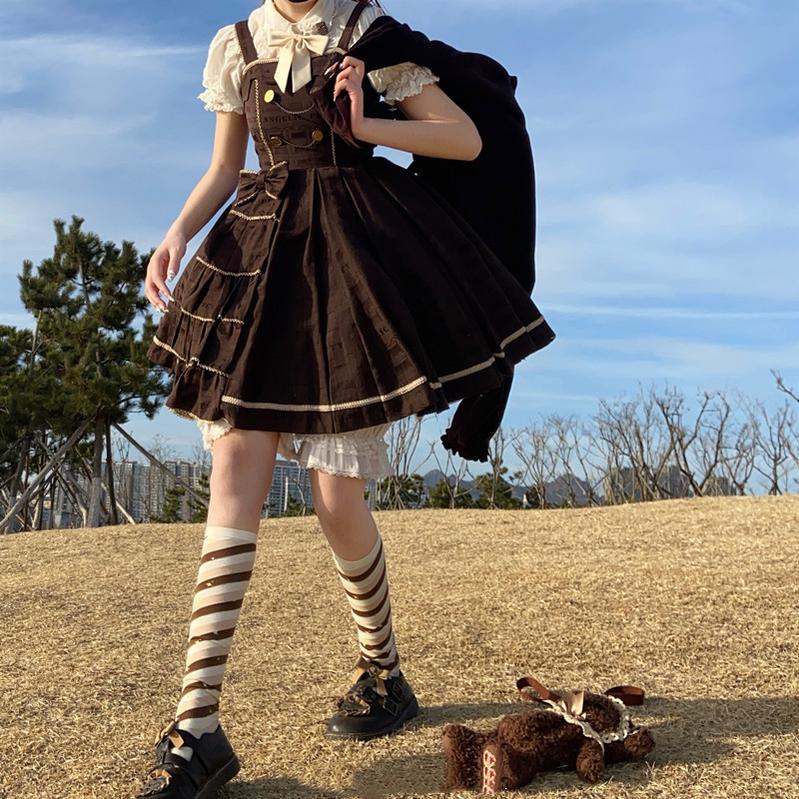 Macaron Lolita Cute Stripe Socks - image 33
