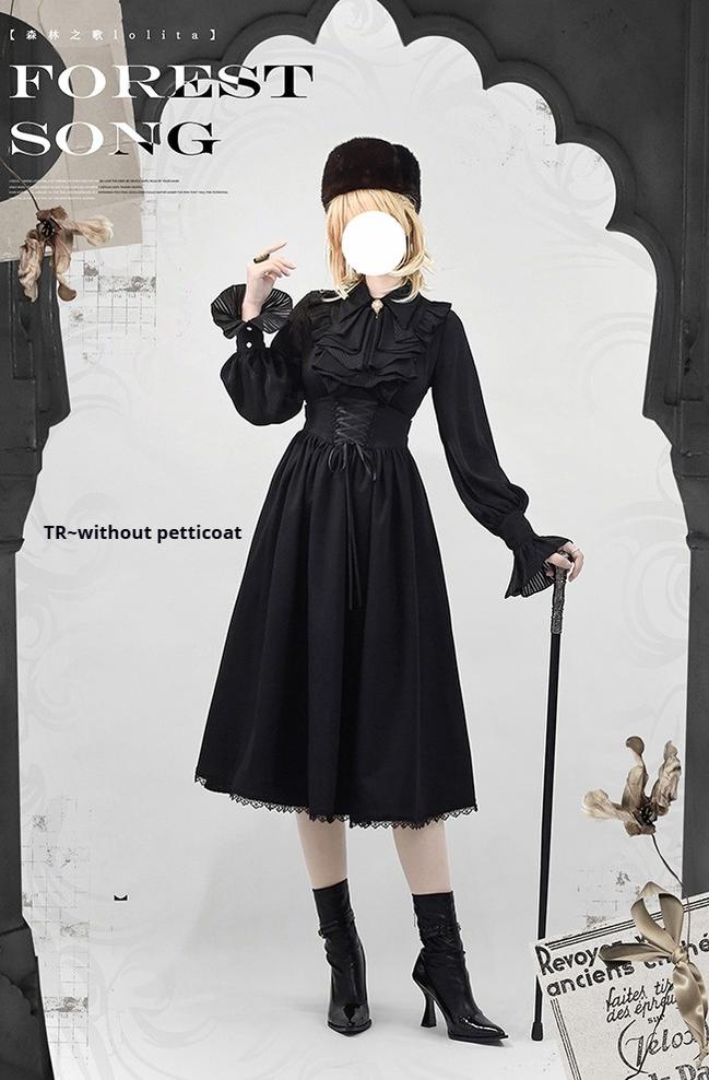 Astris - Classic Lolita SK Double-sided Wearing Fishbone Skirt - image 9